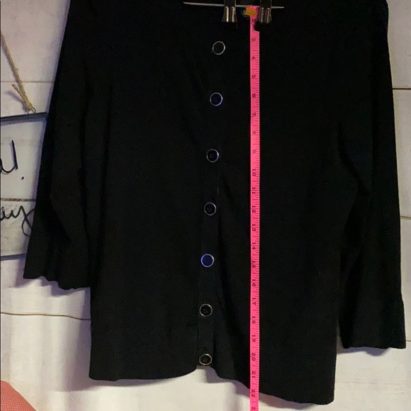 Alfani; Black; Sweater; Cardigan; Top; P/M - Picture 4 of 7